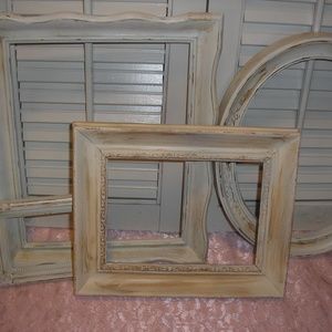 Hand painted distressed antiq picture frame lot 4
